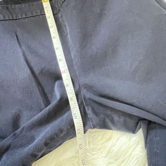 Talbots Chatham Women's Ankle Pants Side Zip Button Hem Cropped‎ Blue Size 10 - Picture 9 of 9